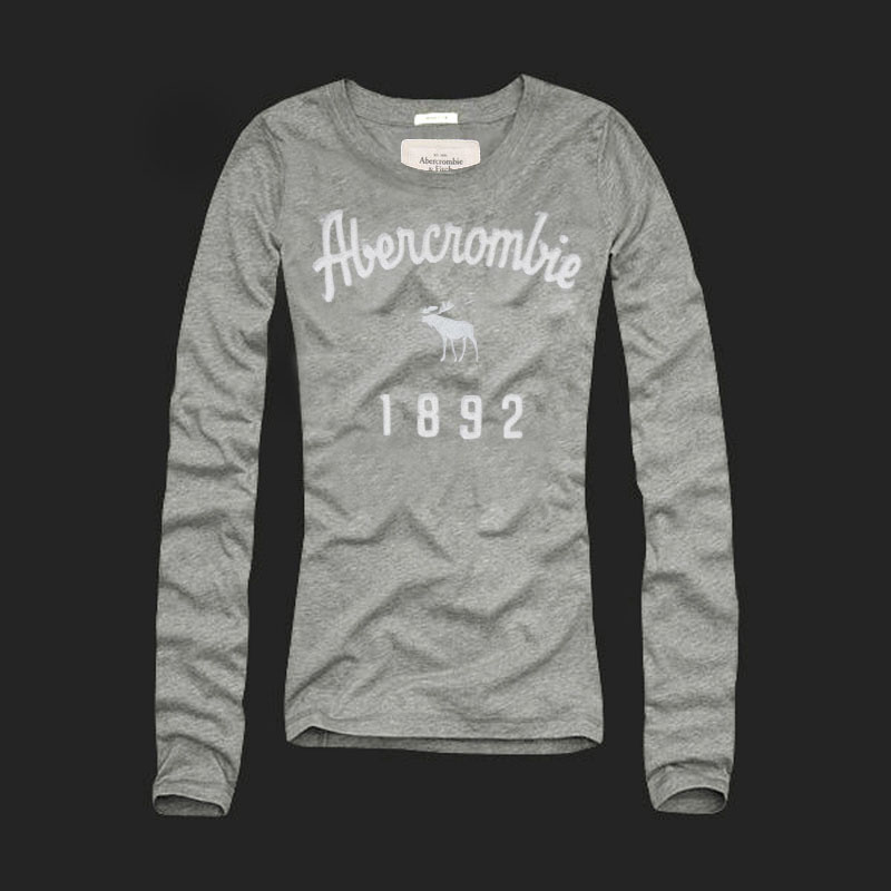 Abercrombie Fitch Mujeres De Cuello Redondo Largo Remera AF8124